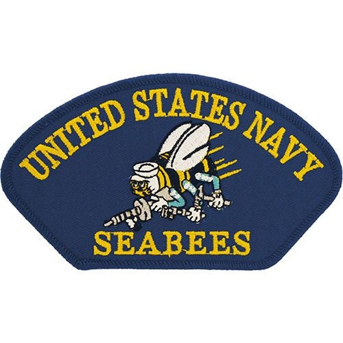 United States Navy SEABEES Embroidered Patch Applique - U.S. Navy Seabees Military Hat Patch USN