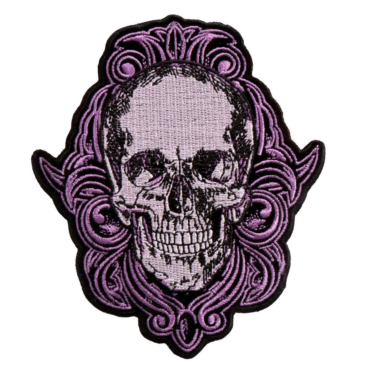 Multi-Colored Graphic Skull Patch - Skull Crossbones Embroidered Patch Appliqué