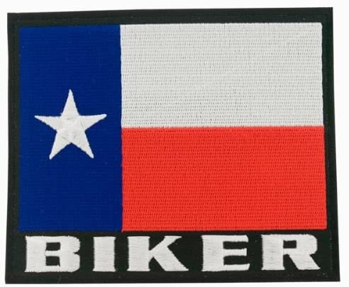 TEXAS Biker Flag Patch - Texas State Flag MC Club Biker Motorcycle Embroidered Patch Appliqué