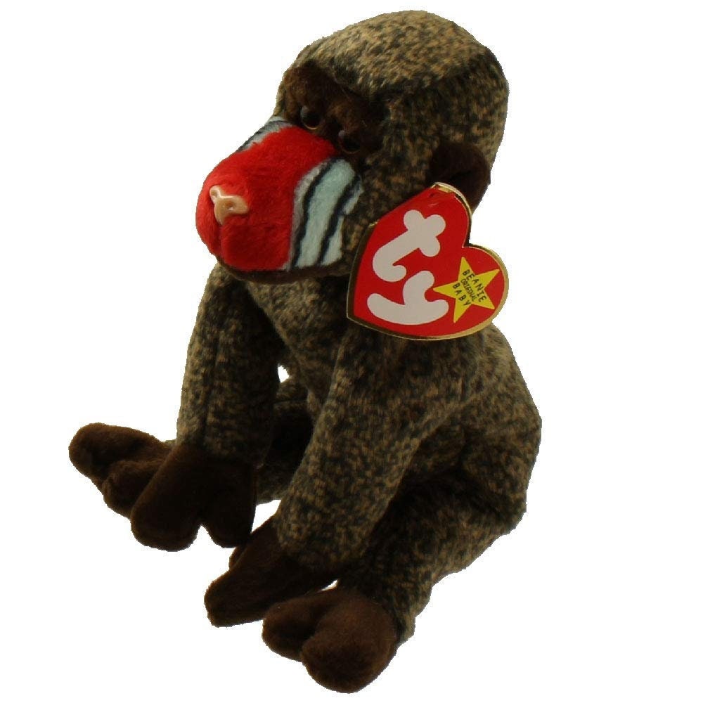 CHEEKS The Baboon Ty Beanie Baby Retired Beanbag Plush - New with Tags