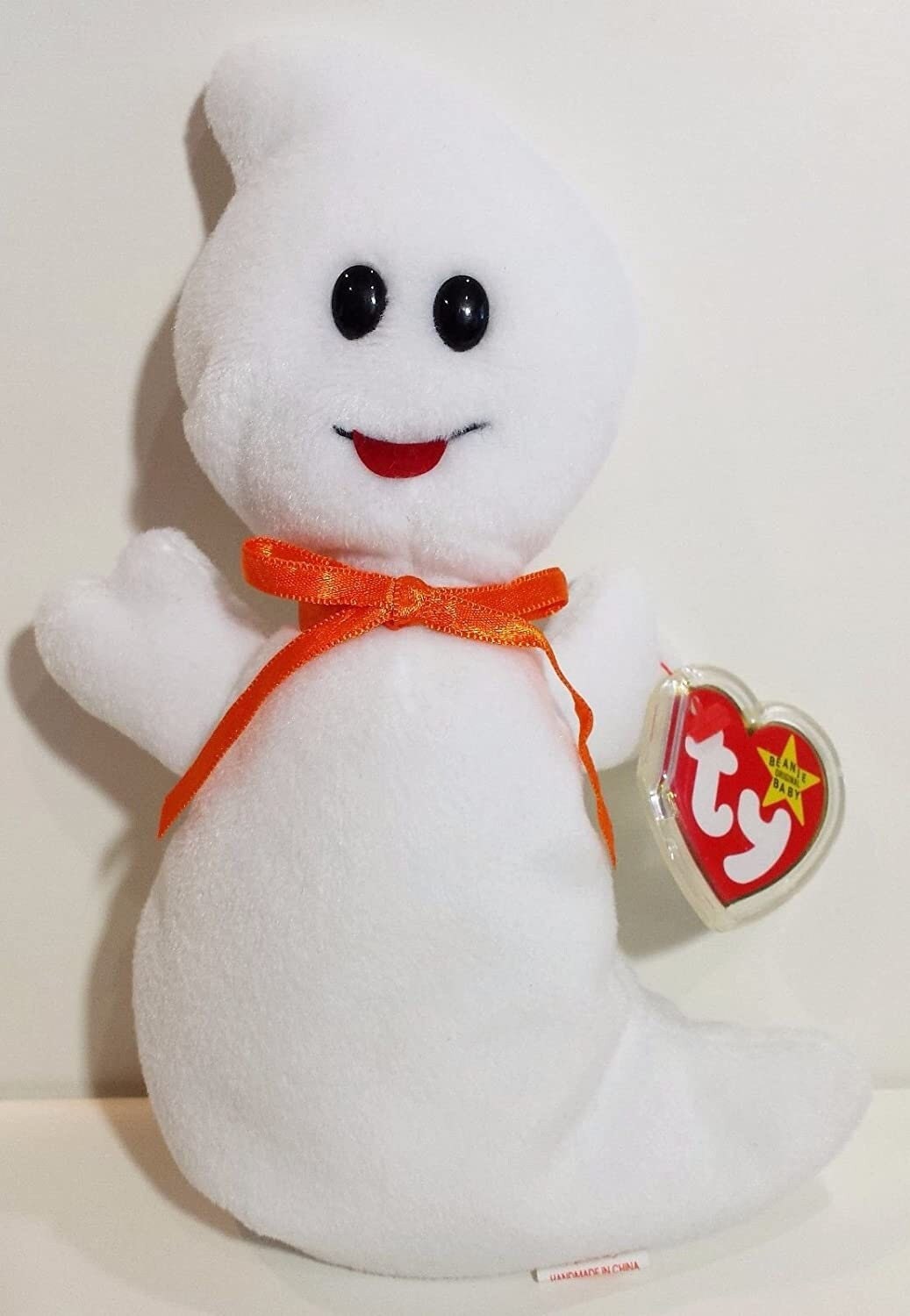 SPOOKY The Ghost Ty Beanie Baby Retired Beanbag Plush - New with Tags - Halloween