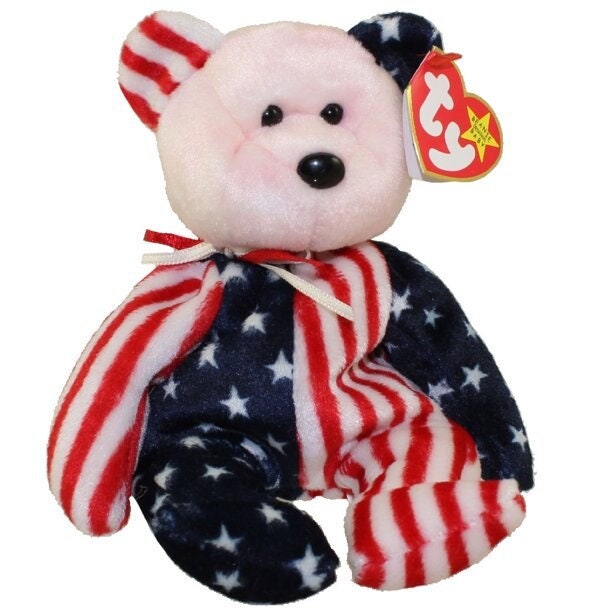 SPANGLE The Bear (Pink Face) Ty Beanie Baby Retired Beanbag Plush - New with Tags