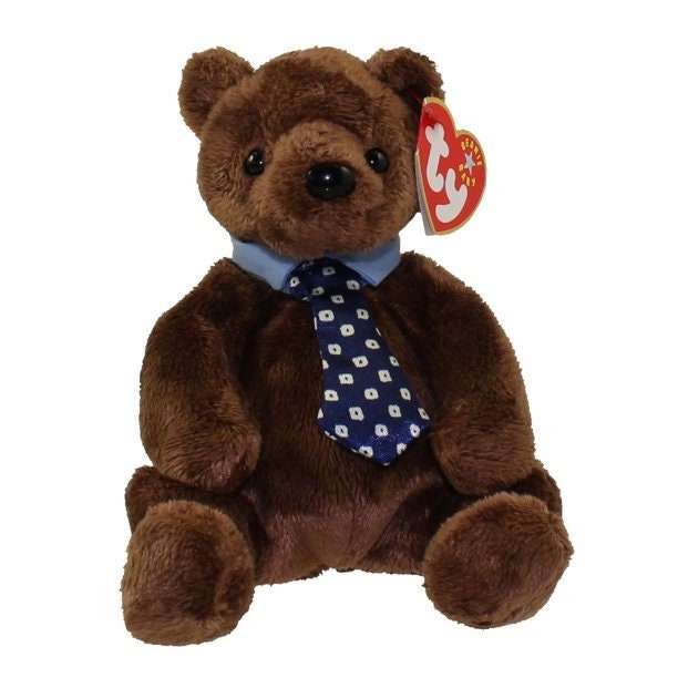 HERO The Bear Ty Beanie Baby Retired Beanbag Plush - New with Tags