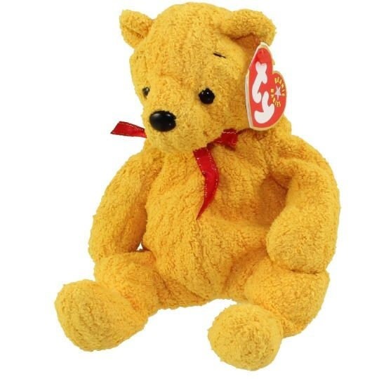 POOPSIE The Bear Ty Beanie Baby Retired Beanbag Plush - New with Tags