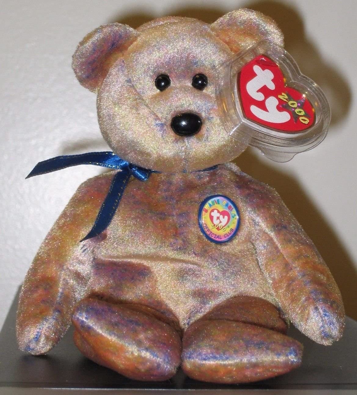 CLUBBY 3 the Platinum Bear Ty Beanie Baby Retired Beanbag Plush - New with Tags III