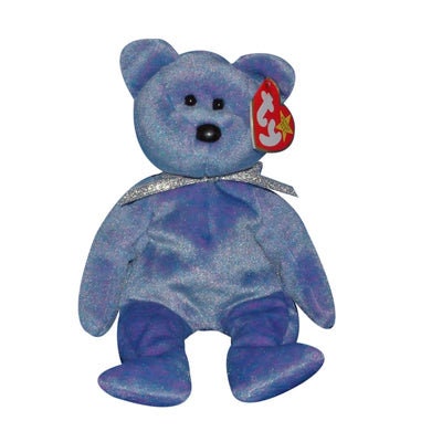 CLUBBY 2 the Platinum Bear Ty Beanie Baby Retired Beanbag Plush - New with Tags Vintage 1990s