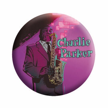 CHARLIE PARKER Sax Vibes Pinback Button Badge - Rock Band Logo - Round 1.25" Button - American Jazz Saxophonist