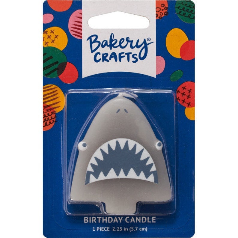 SHARK Birthday Candle - Candles Cupcake Cake Toppers Birthday Party Decoration - Baby Shark