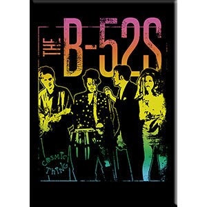 The B-52's Vintage Group Poster Magnet for Refrigerators and Lockers - Rock Band
