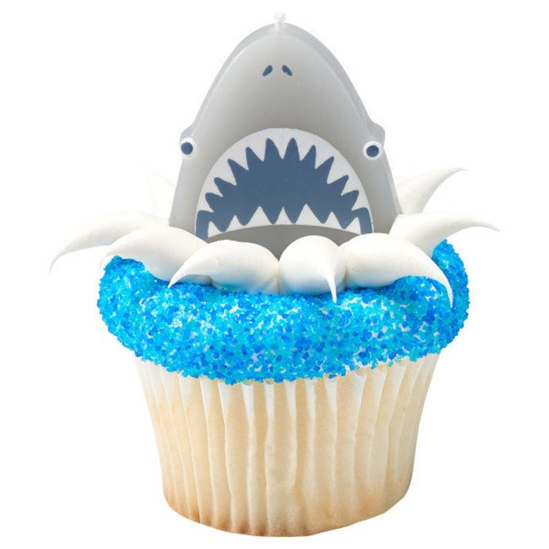 SHARK Birthday Candle - Candles Cupcake Cake Toppers Birthday Party Decoration - Baby Shark