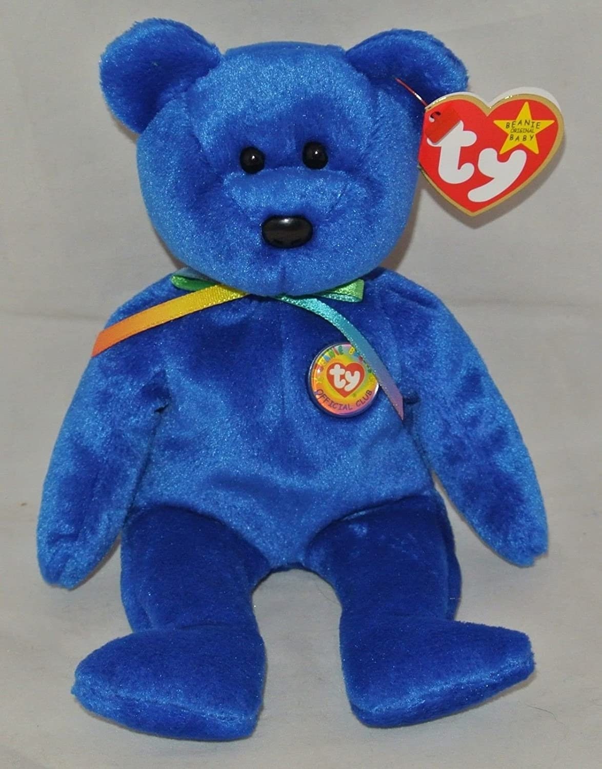 1998 CLUBBY The Bear Ty Beanie Baby Retired Beanbag Plush - New with Tags Vintage 1990s