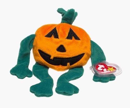 PUMPKIN The Halloween Pumpkin Ty Beanie Baby Retired Beanbag Plush - New with Tags Vintage 1990s