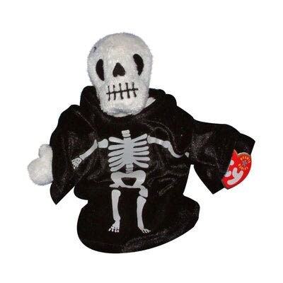 CREEPERS the Skeleton Ty Beanie Baby Retired Beanbag Plush - New with Tags Halloween Vintage 1990s