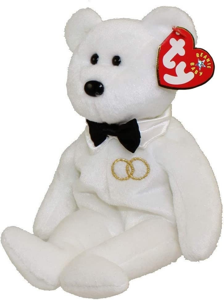 MR The Groom Bear Ty Beanie Baby Retired Beanbag Plush - New with Tags Vintage Retired 10/19/2001