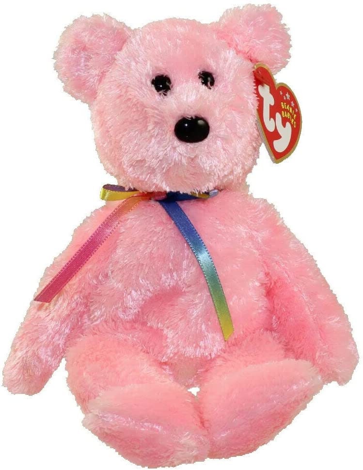 SHERBET the Pink Bear Ty Beanie Baby Beanbag Plush - New with Tags Vintage Retired 07/30/2002