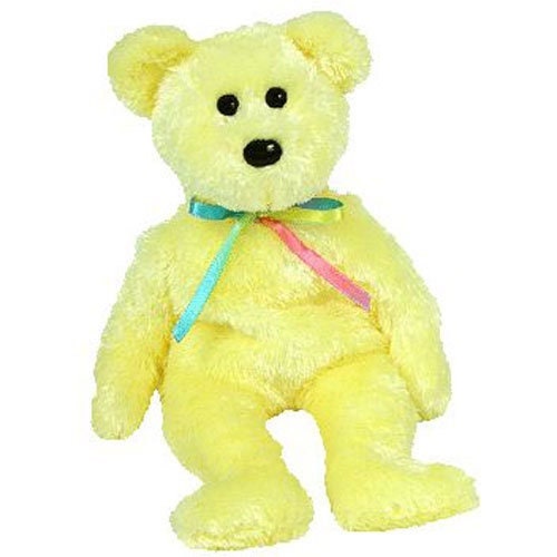 SHERBET the Yellow Bear Ty Beanie Baby Beanbag Plush - New with Tags Vintage Retired 07/30/2002