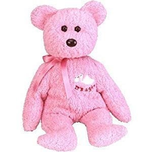 BABY GIRL the Bear Ty Beanie Baby Beanbag Plush - New with Tags Vintage Retired 05/31/2002