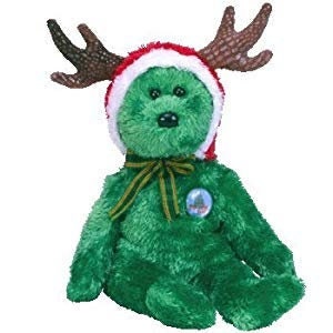 2002 HOLIDAY TEDDY the Bear Ty Beanie Baby Beanbag Plush - New with Tags Vintage Retired 08/11/2002 Christmas
