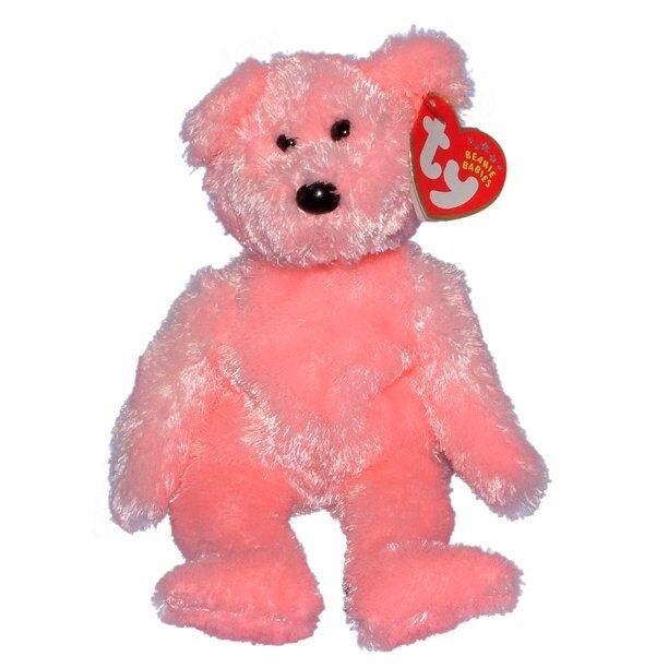 SHERBET the Pink Bear Ty Beanie Baby Beanbag Plush - New with Tags Vintage Retired 07/30/2002