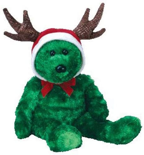 2002 HOLIDAY TEDDY the Bear Ty Beanie Baby Beanbag Plush - New with Tags Vintage Retired 08/11/2002 Christmas