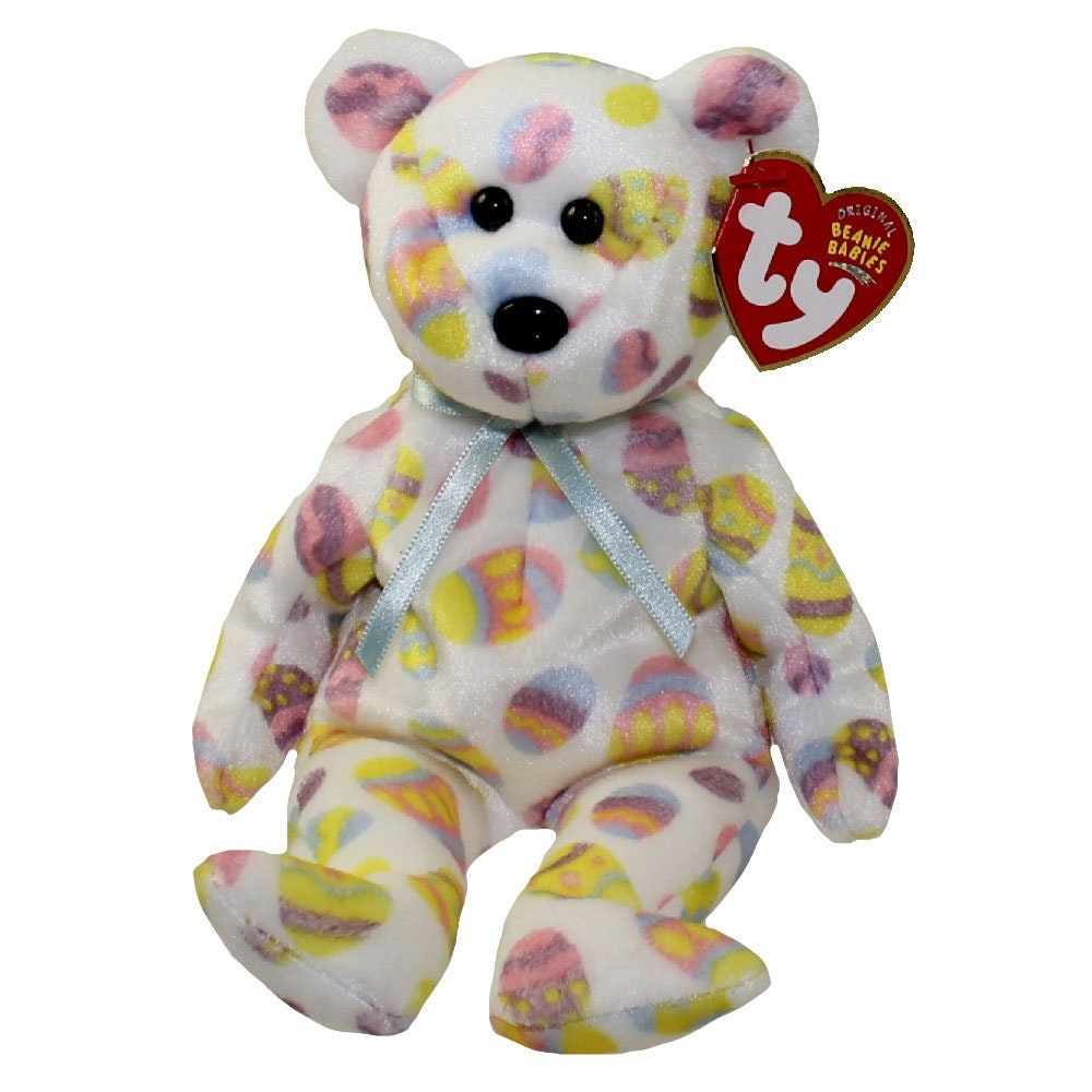 EGGS 2004 Bear Ty Beanie Baby Beanbag Plush - New with Tags Vintage Retired Easter