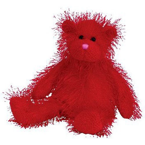 SIZZLE the PUNKIE Bear (RED) Ty Beanie Baby Beanbag Plush - New with Tags Vintage Retired