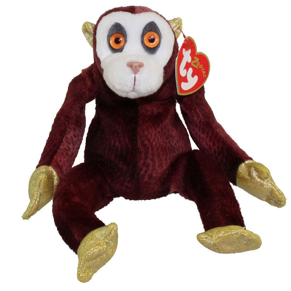 ZODIAC the Monkey Ty Beanie Baby Beanbag Plush - New with Tags Vintage Retired