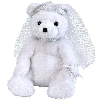 BRIDE the Bear Ty Beanie Baby Beanbag Plush - New with Tags Vintage Retired