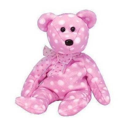 FIZZ the Bear (Pink Version) Ty Beanie Baby Beanbag Plush - New with Tags Vintage Retired Champagne