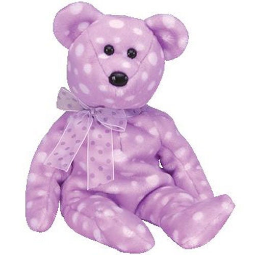 TOAST the Bear (PURPLE Version) Ty Beanie Baby Beanbag Plush - New with Tags Vintage Retired Champagne