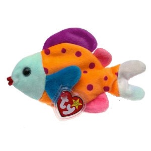 LIPS the Fish Ty Beanie Baby Retired Beanbag Plush - New with Tags Vintage 1990s