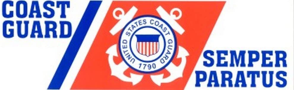 COAST GUARD Semper Paratus 9"x3" Bumper Sticker - USCG Decal For Car Truck Window Vehicle Military Craft Supply