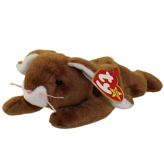 EARS the Rabbit Ty Beanie Baby Retired Beanbag Plush - New with Tags