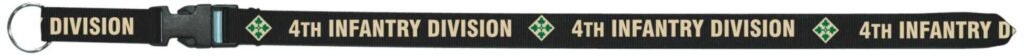 US ARMY 4th Infantry Division Lanyard W/detachable Buckle - United States Army Keychain Lanyard Keyring Keyfob Craft Supply