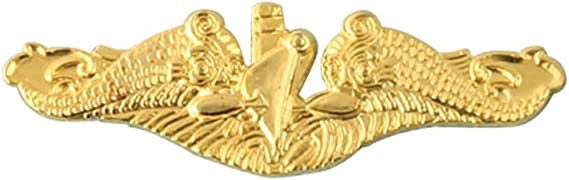 US NAVY Submarine Dolphin Gold Lapel Pin - United States Navy USN Military Enamel Pin for Backpack Tie Shirt Trading Button Pinback