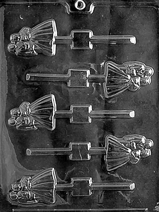 BRIDE & GROOM LOLLY Wedding Sucker Chocolate Candy Mold Craft Supply