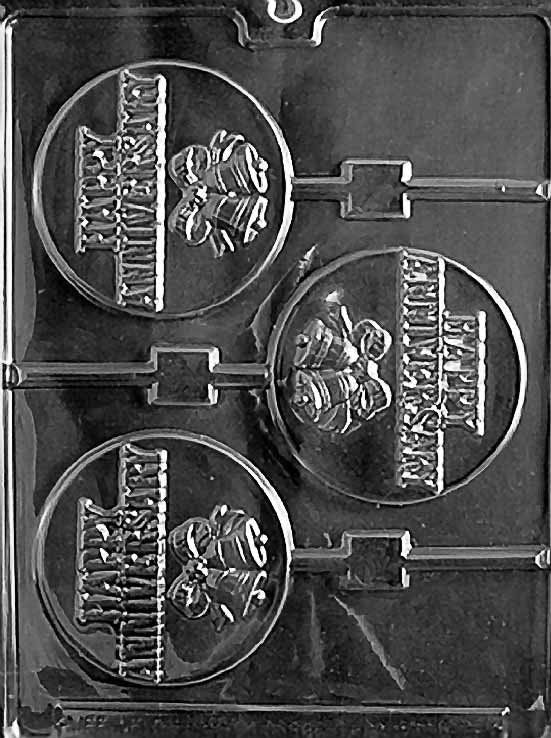 HAPPY WEDDING ANNIVERSARY Lolly Pop Wedding Sucker Chocolate Candy Mold Craft Supply