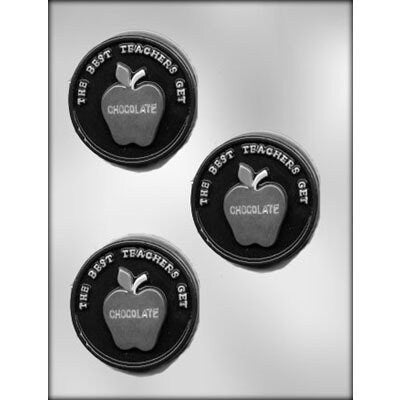 GREAT TEACHER DISK Chocolate Candy Mold -- Teaching, Gift, Teachers, Apple, School Craft Supply