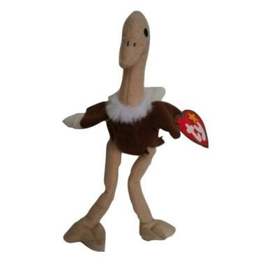 STRETCH the Ostrich Ty Beanie Baby Retired Beanbag Plush - New with Tags Vintage 1990s
