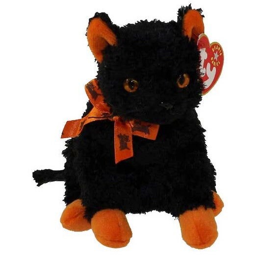 FRAIDY the Halloween Cat Ty Beanie Baby Retired Beanbag Plush - New with Tags Vintage 1990s
