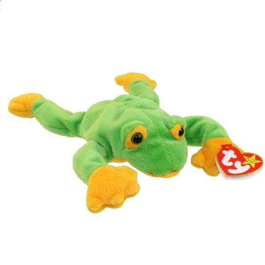 SMOOCH the Tree Frog Ty Beanie Baby Retired Beanbag Plush - New with Tags Vintage 1990s