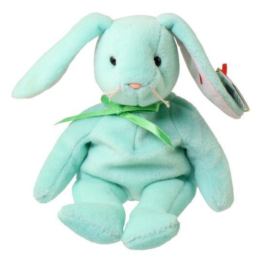 HIPPITY the Bunny Rabbit Ty beanie baby Retired Beanbag Plush - New with Tags Vintage 1990s
