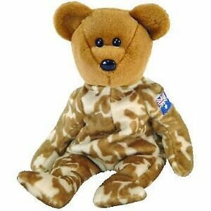 HERO the Bear Australia Ty Beanie Baby Beanbag Plush - New with Tags Vintage Retired