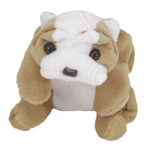 WRINKLES the Bulldog Ty Beanie Baby Beanbag Plush - New with Tags Vintage Retired