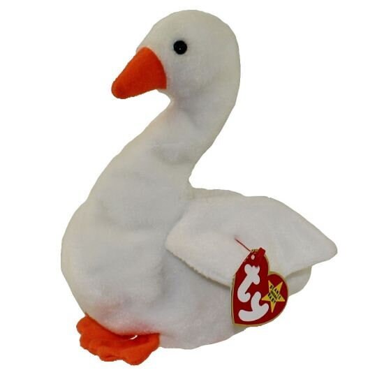 GRACIE the Swan Ty Beanie Baby Retired Beanbag Plush - New with Tags Vintage 1990s