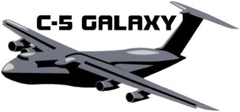 U.S. AIR FORCE C-5 Galaxy Clear Decal Sticker - USAF Veteran Clear Decal For Car Truck Window Vehicle Military Craft Supply