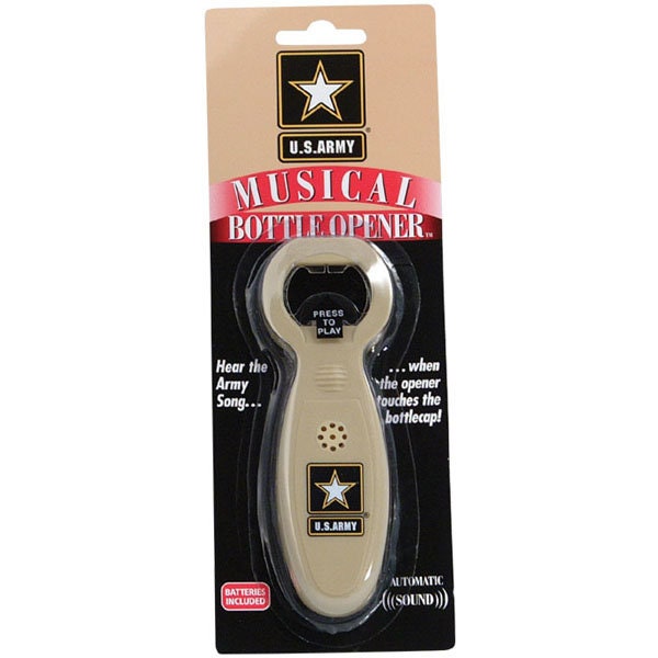 Army Crest Logo Musical Bottle Opener - Plays United States Army Theme Song Craft Supply