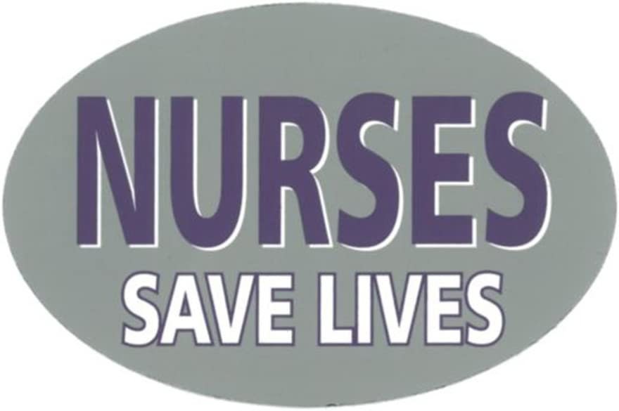 Nurses Save Lives Oval Magnet - For Office, Home, or Vehicle Nursing Gift Craft Supply