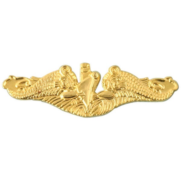 US NAVY Submarine Dolphin Gold Lapel Pin - United States Navy USN Military Enamel Pin for Backpack Tie Shirt Trading Button Pinback