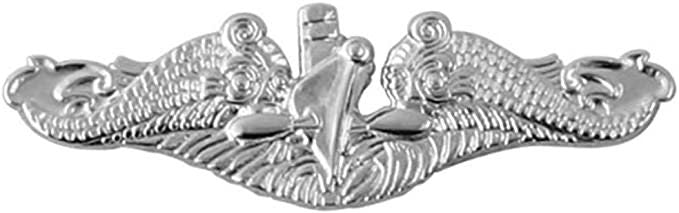 US NAVY Submarine Dolphin Silver Lapel Pin - United States Navy USN Military Enamel Pin for Backpack Tie Shirt Trading Button Pinback